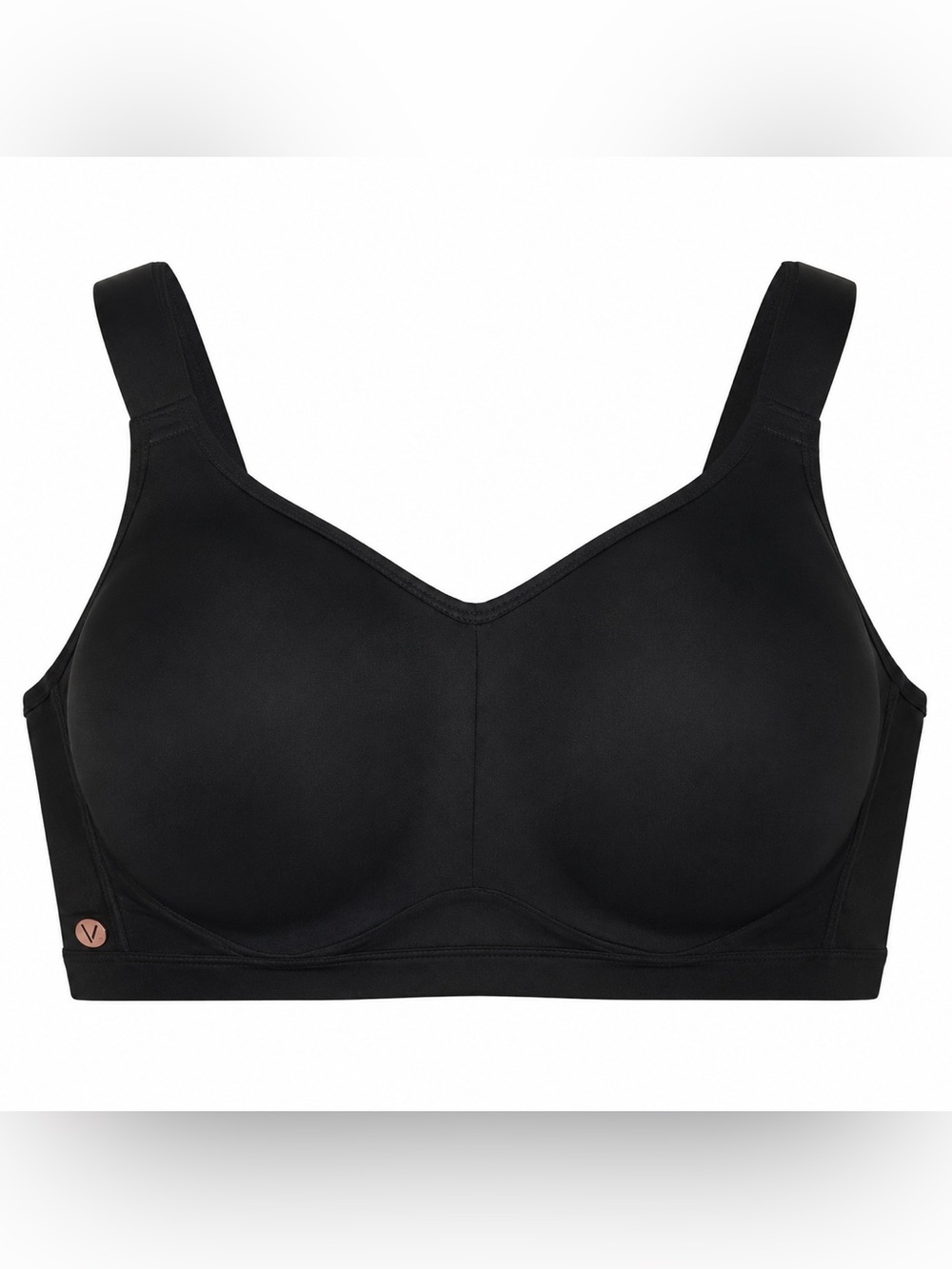 Lane Bryant LIVI Active Sports Bra 46DDD Black Molded Cup High Support Plus Size